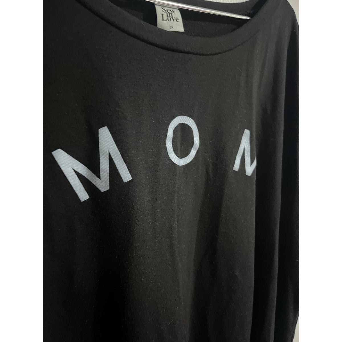 Sew In Love T-Shirt Womens 3XL Black Flared Sleeve Oversized Jersey Casual