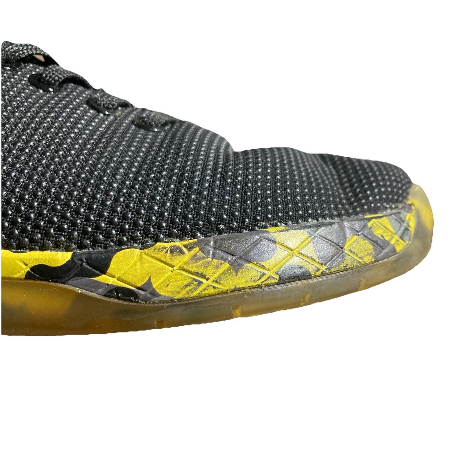 Nobull Superfabric Gun Trainer Shoes Sneakers Black Yellow Women’s 7 Men’s 5.5
