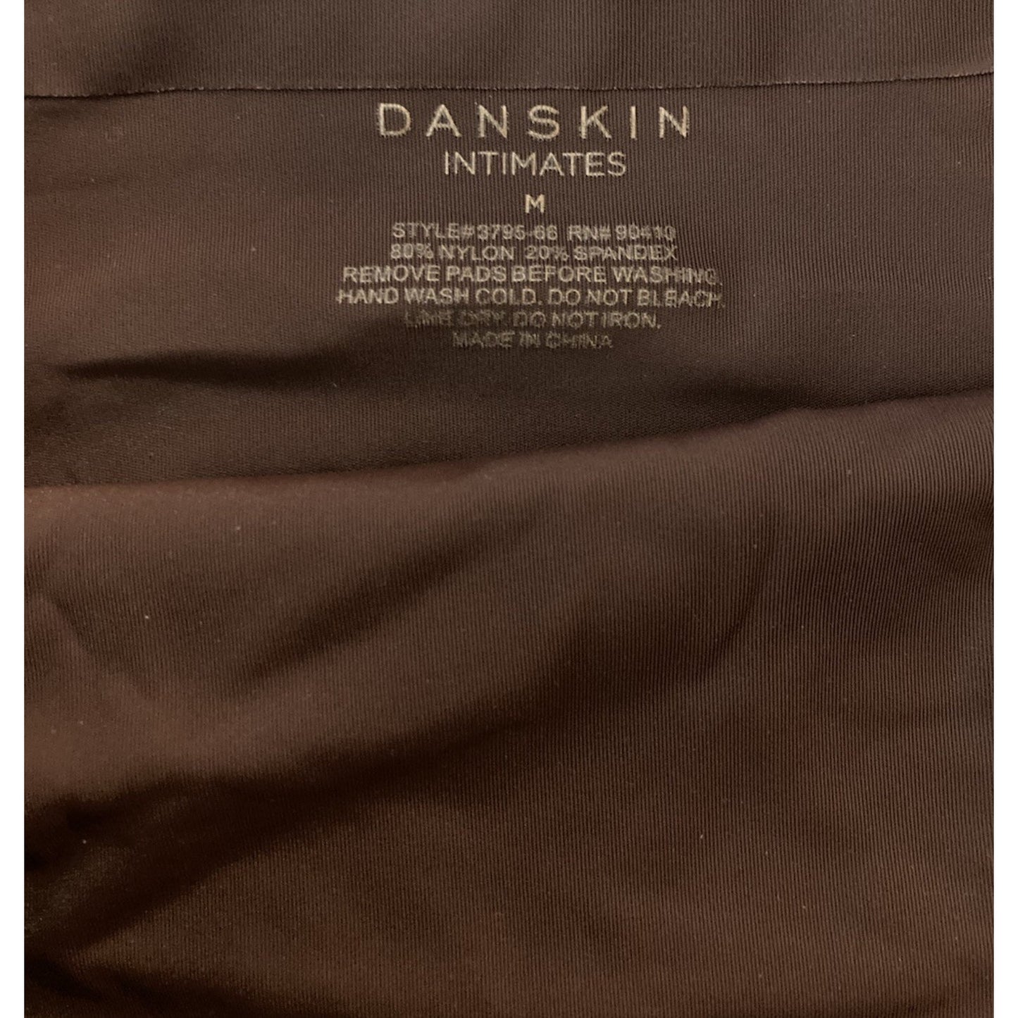 Danskin Intimates Seamless Bandeau Bra Brown Scallop Edge Size M