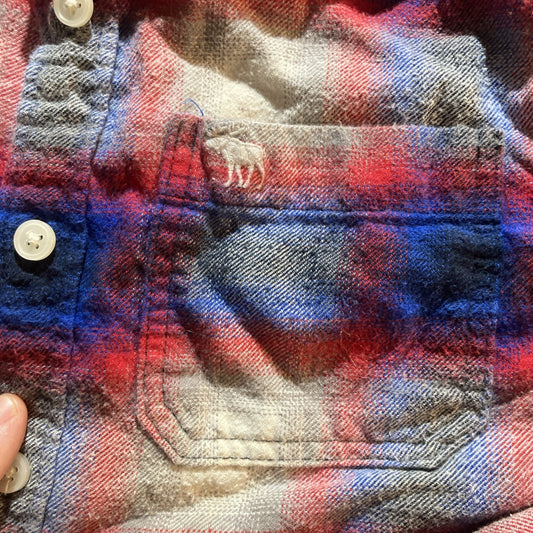 Abercrombie Kids Boys Plaid Button-Up Flannel Shirt Size 9/10