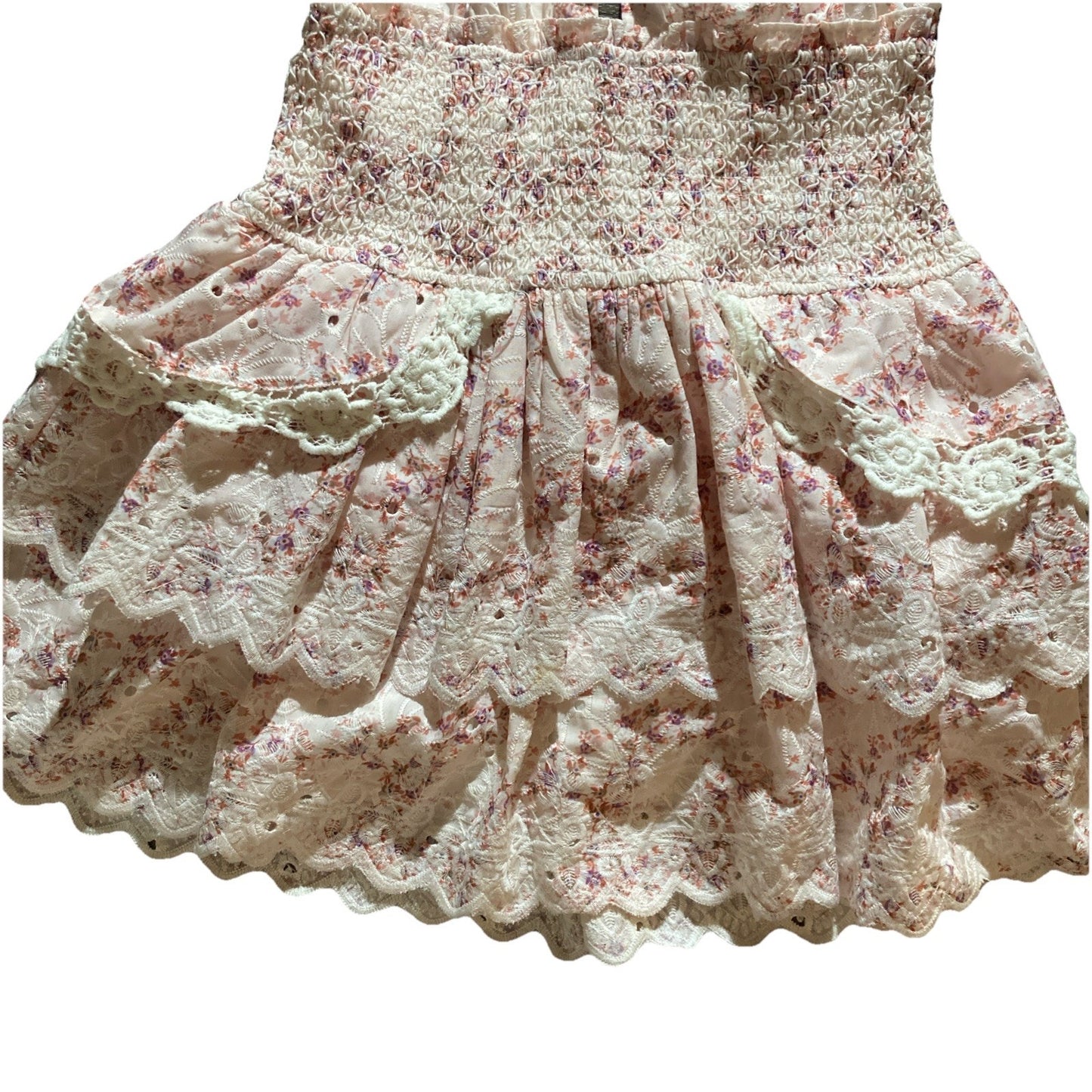 Pants Store Est. 1958 Smocked Rose Picnic Floral Mini Halter Dress Women’s M