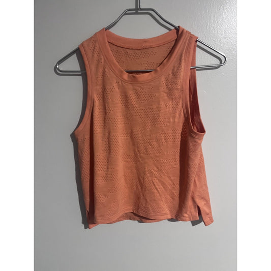 Lululemon Tank Womens Orange Breathable Lightweight Stretch Activewear Yoga