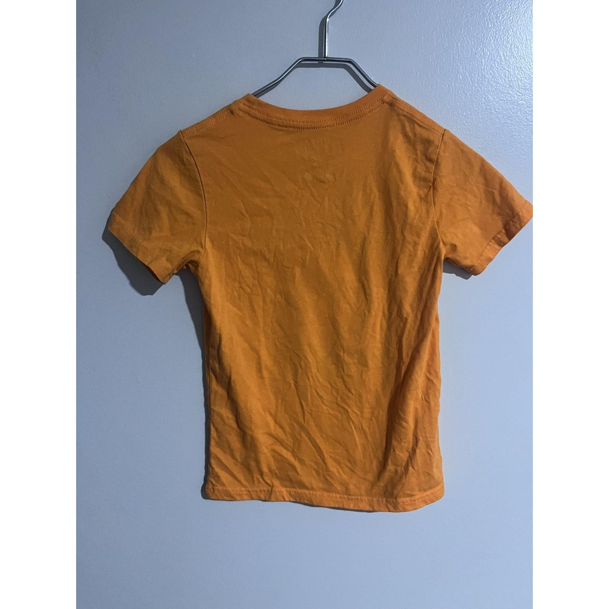 Super Mario Shirt M Orange Short Sleeve Graphic Crew Neck Tagless