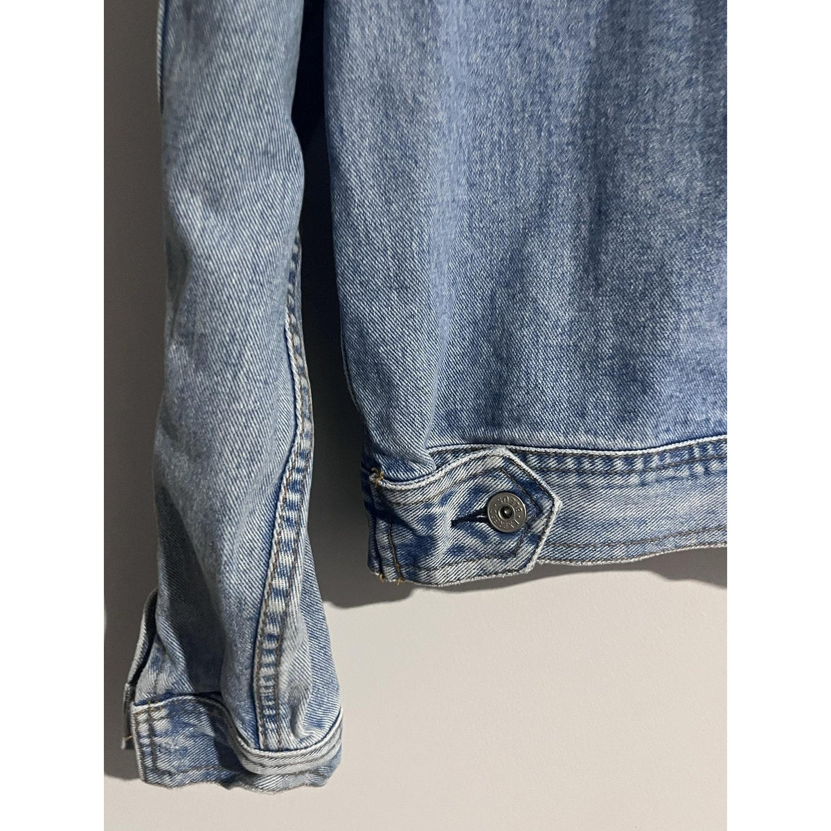 Express Bleus Jacket Womens M Blue Denim Full Zip Collared Pockets Logo