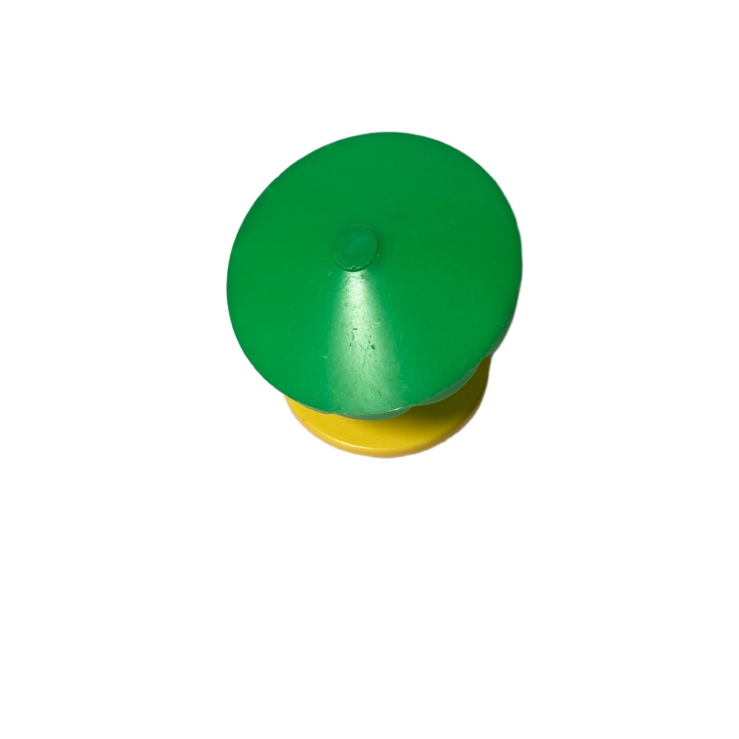 Vintage Fisher Price little people green yellow umbrella table