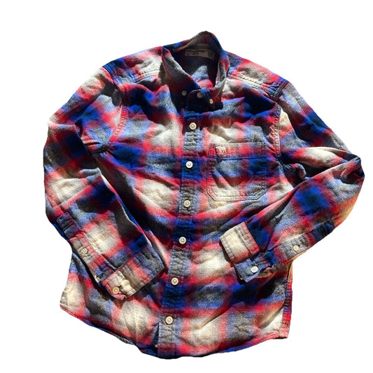 Abercrombie Kids Boys Plaid Button-Up Flannel Shirt Size 9/10