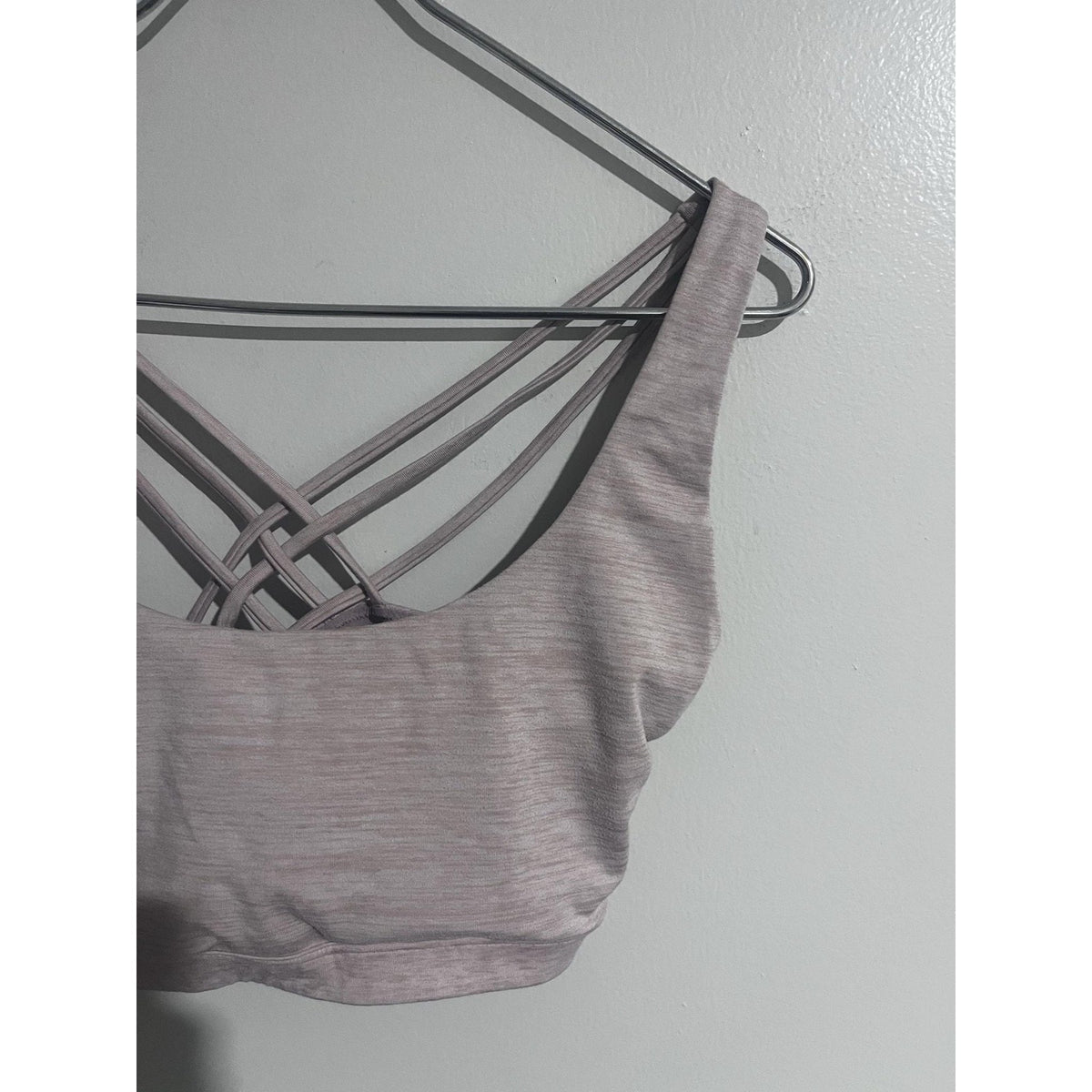 Victoria's Secret Bra Womens XL Purple Sports Bra Crossback Lined Stretch Yoga