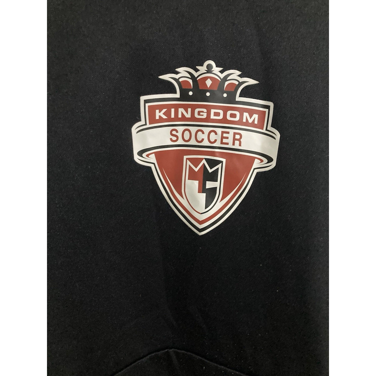 Nike Kingdom Soccer Hoodie Men’s Size Large Black Crest Kalamazoo Football