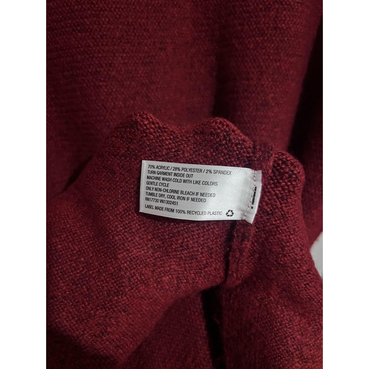 A New Day Dress Womens S Red Sweater Dress Long Belted Mock Neck Knit Casual