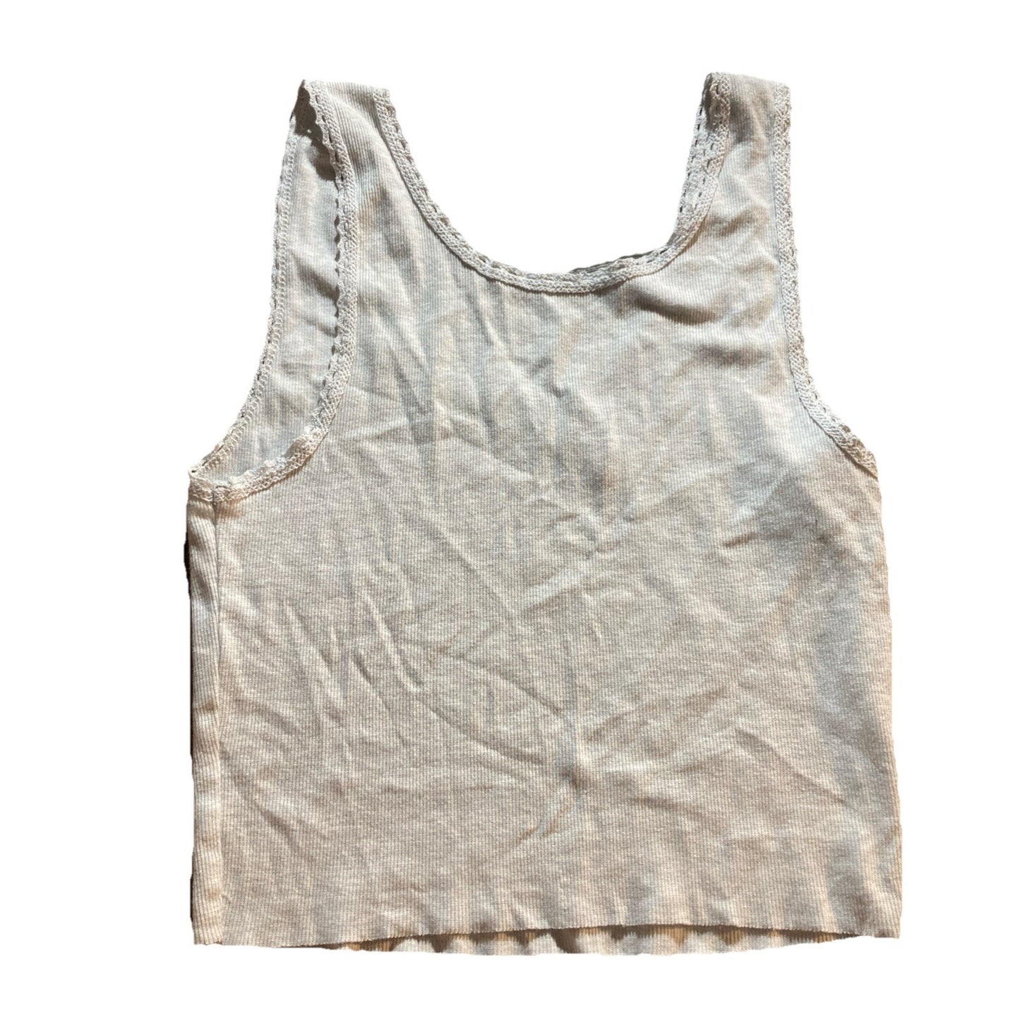 Y2K Vibe Pacsun PS/LA Heart Top Tank Women’s Medium Lace Trim Cut Off Crop