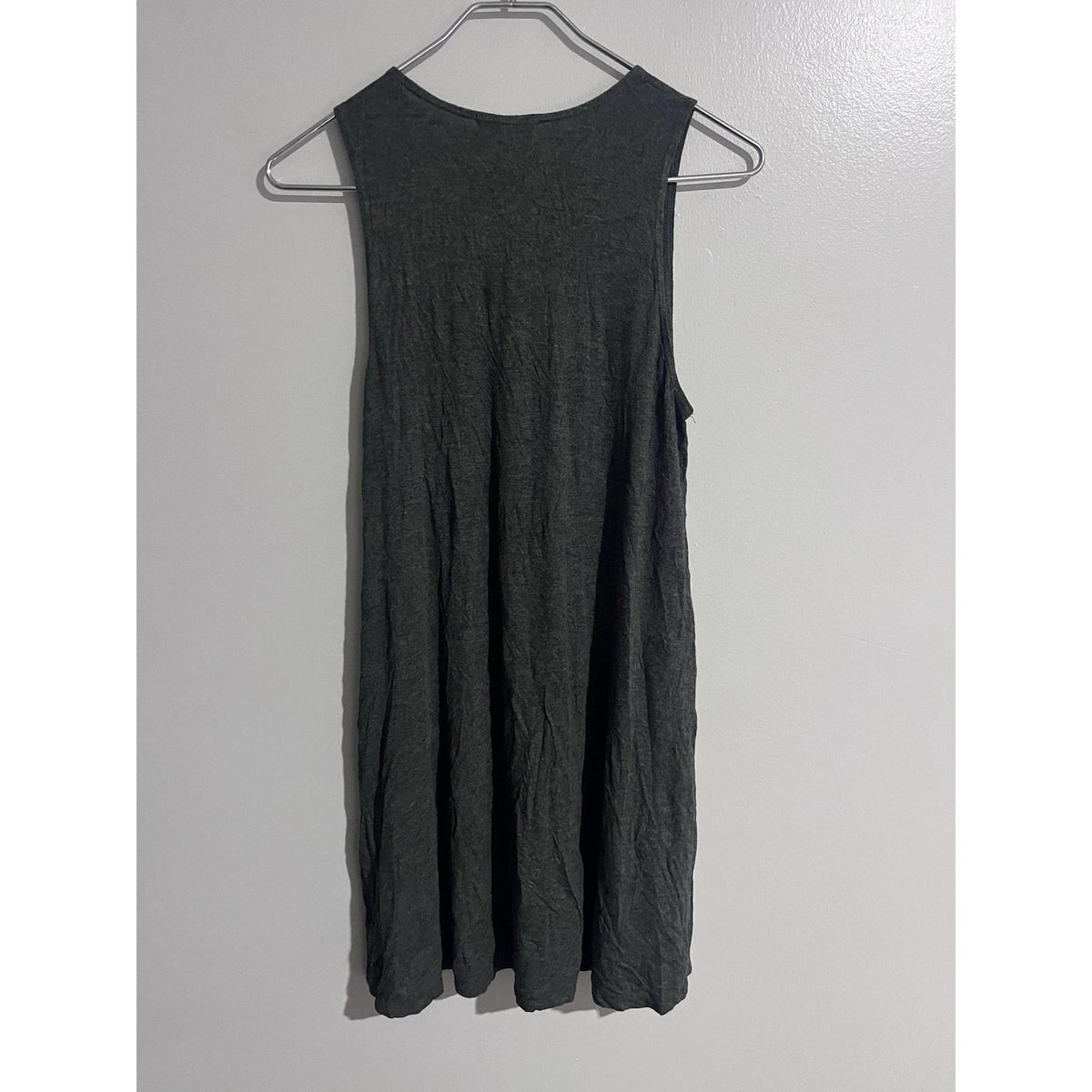 SOCIALITE Dress Womens S Gray Tank Dress Knee Length Round Neck Casual