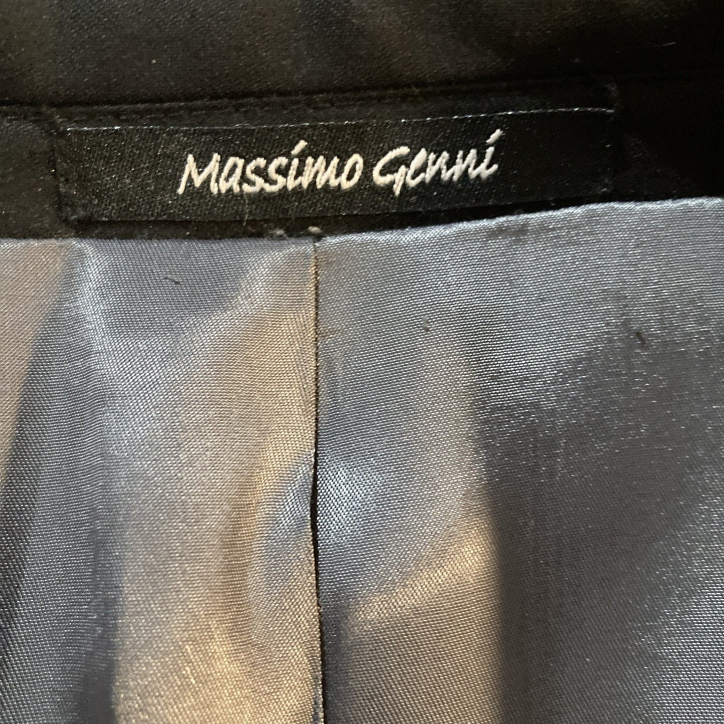 Dark Romantic Black Boss Blazer MASSIMO GENNI 40L 100% Wool Men's Lined Jacket