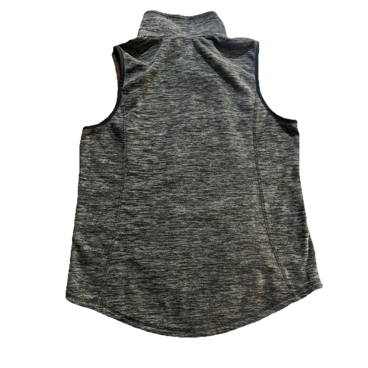 St. John's Bay Vest Jacket Womens Medium Dark Gray Full Zip Soft Fleece Active