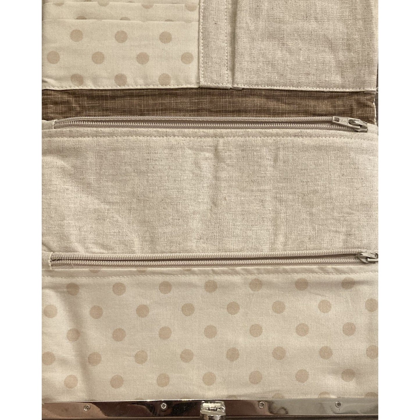 Clasp Compact Card Wallet Purse Polka Dot With Pockets And Zippers