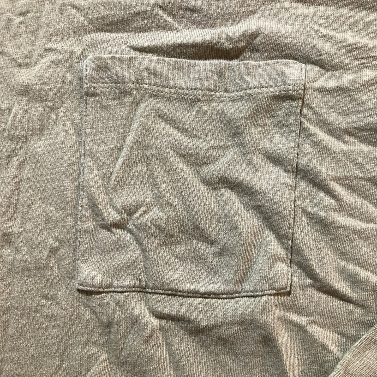 Madewell Shirt Adult L Green Solid Adult Long Sleeve Crew Neck Pocket Tee