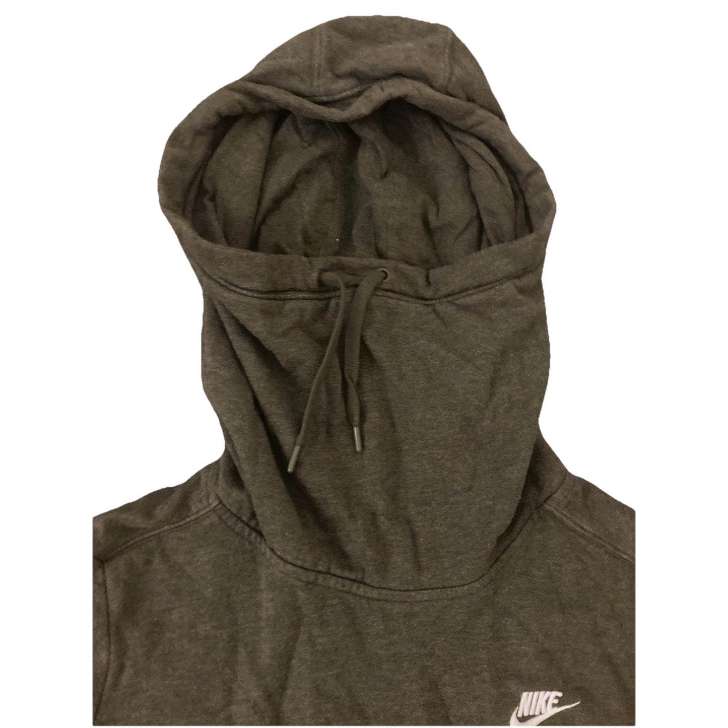 Nike High Funnel Neck Hoodie Women L Green Heather Hooded Sweatshirt