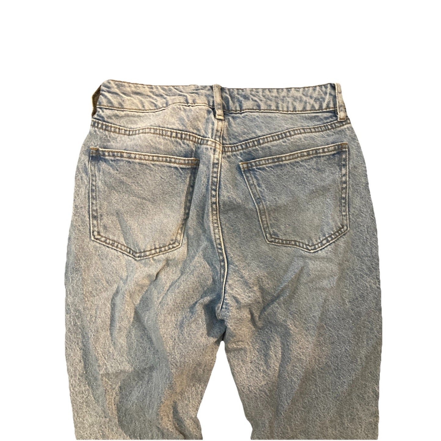 PacSun Mom Jeans Womens 26 Blue Light Wash High Rise Distressed Ripped Denim