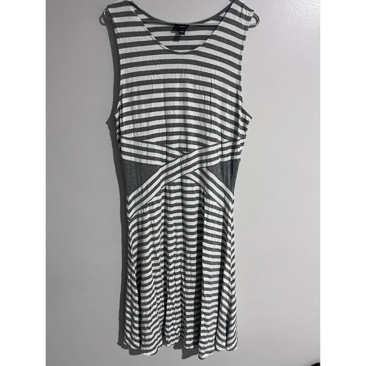 Mossimo Supply Midi Geo Striped Stretch Dress Women’s Size XXL Y2K