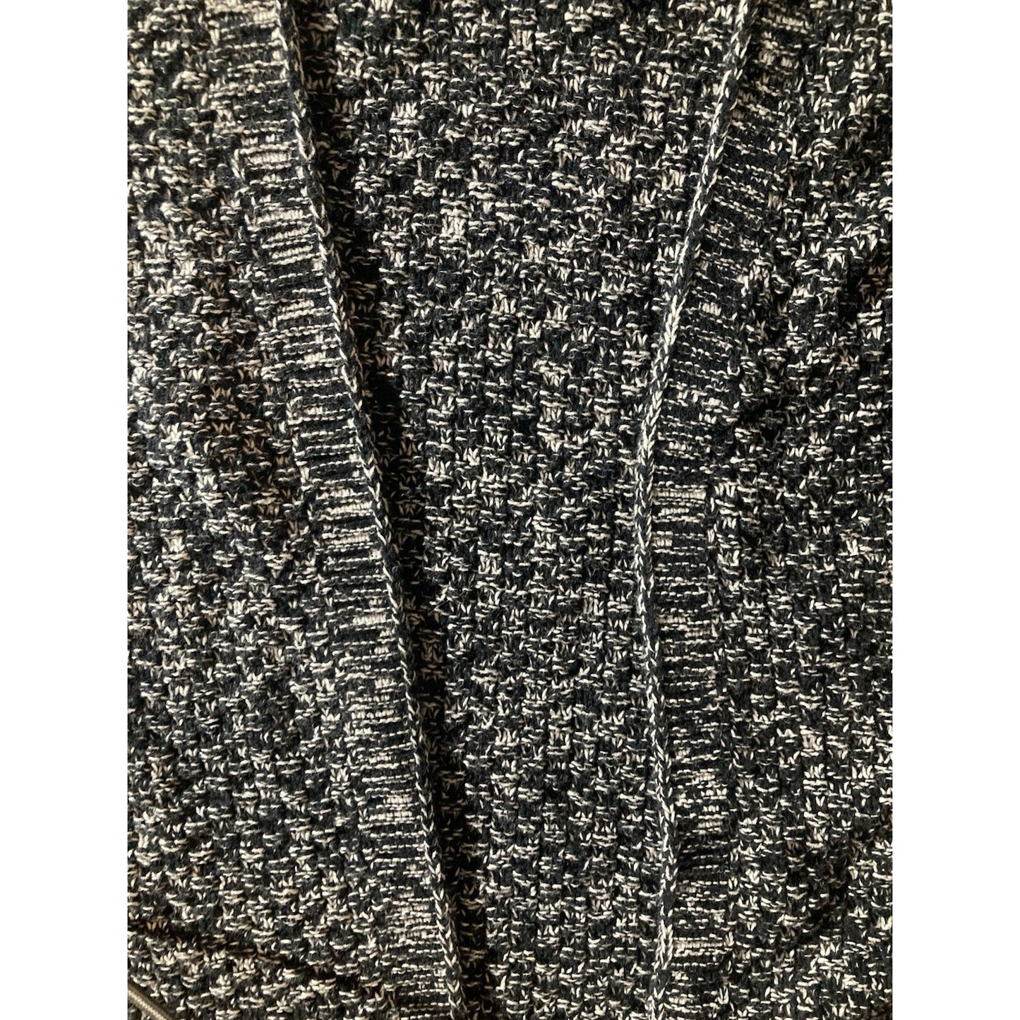 Leo & Nicole Open Cardigan Sweater Knit Black And White Size Large Chic