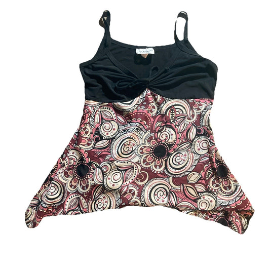 Los Angeles Express Womens Shark Bite Hem Babydoll Top Size Lg Fairy Grunge Y2K