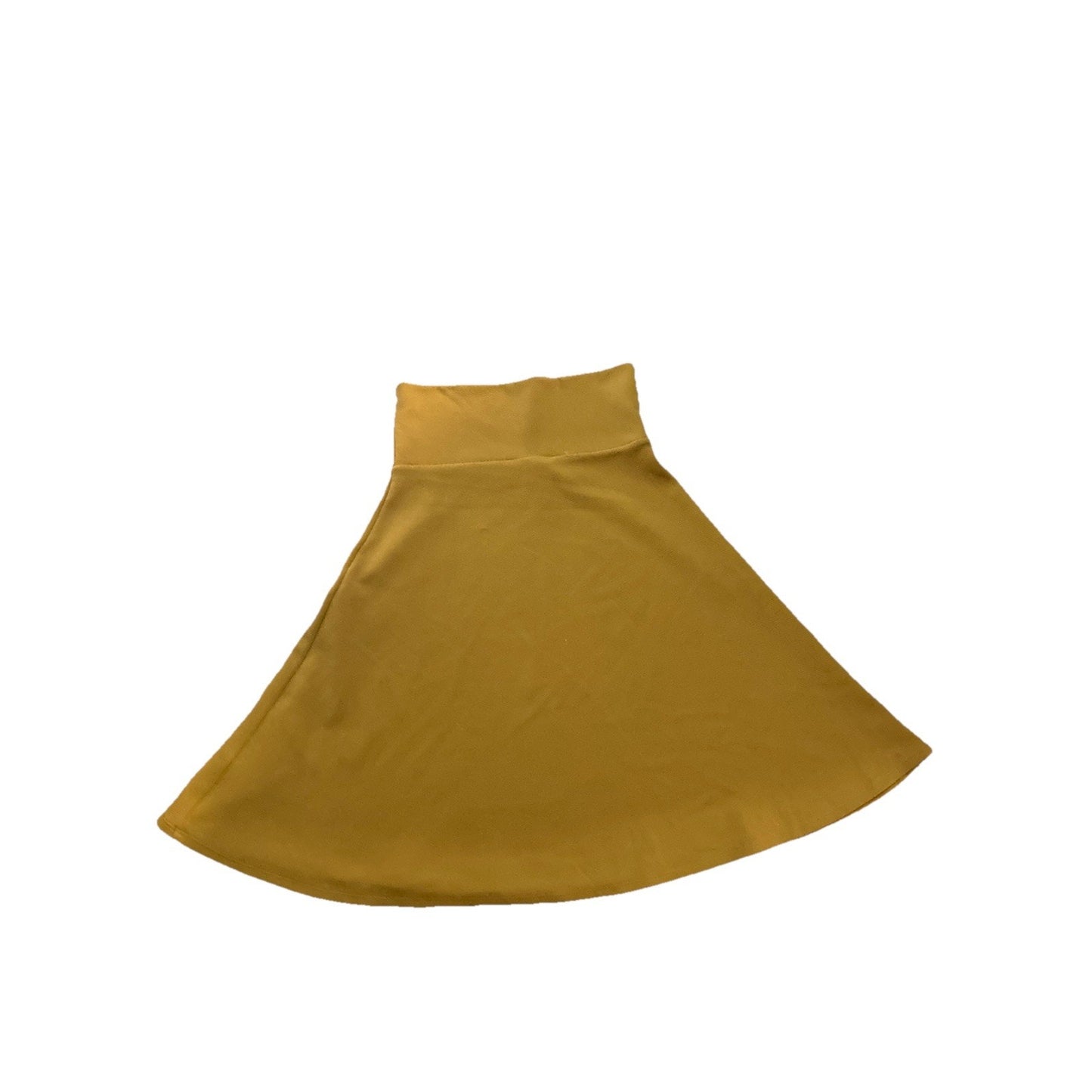 LuLaRoe A Line Skirt Small Yellow Pull On Azure Mustard Yellow