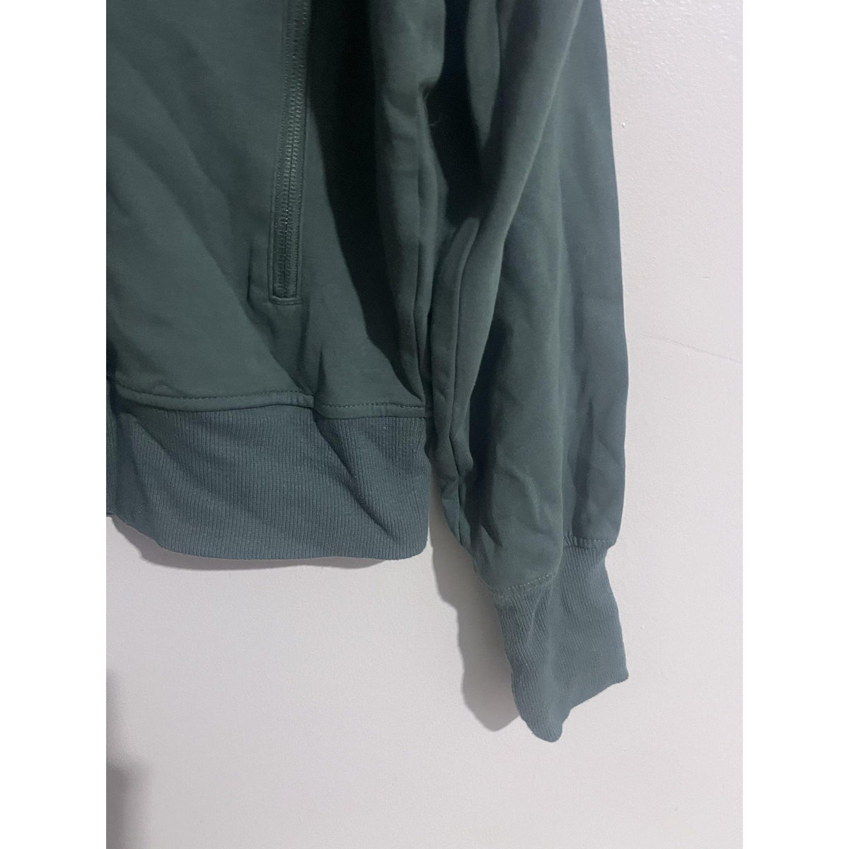 Old Navy Sweatshirt Mens L Green Pullover Zip Thumbholes Pockets Active