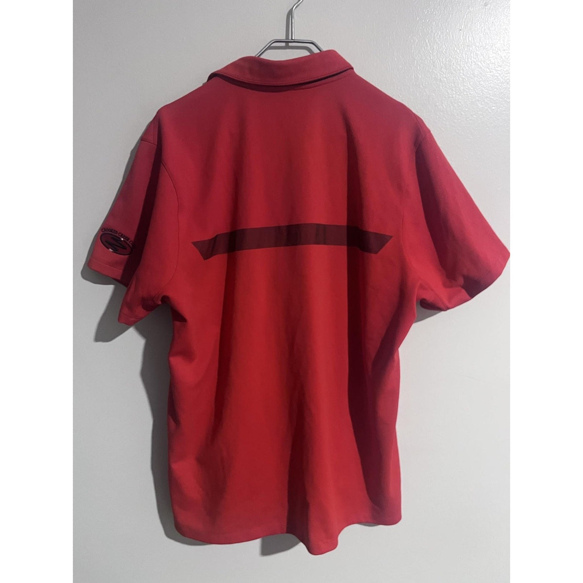 Nike Polo Shirt Mens XL Red Dri-FIT Colorblock Golf Collared Short Sleeve