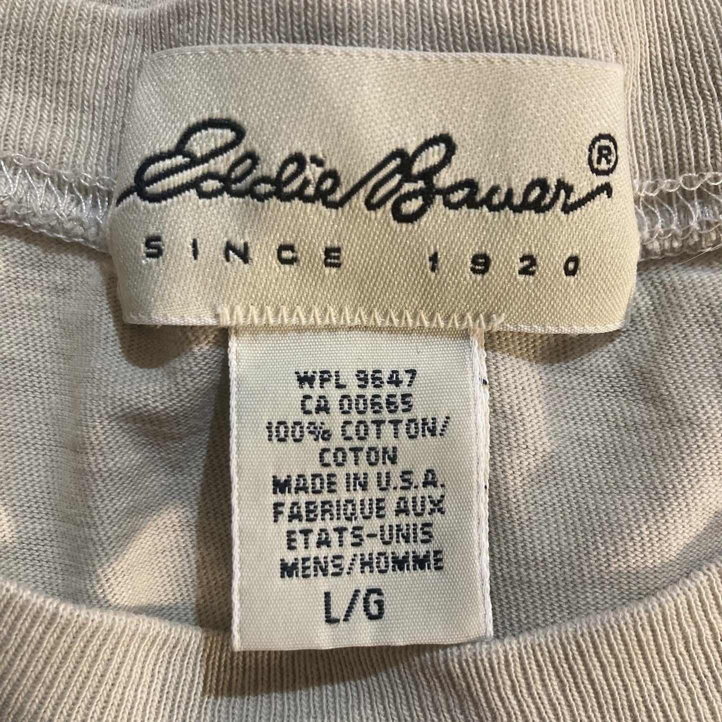 Vintage Eddie Bauer Long Sleeve Shirt Large 100% Cotton Made In USA 90s Y2K