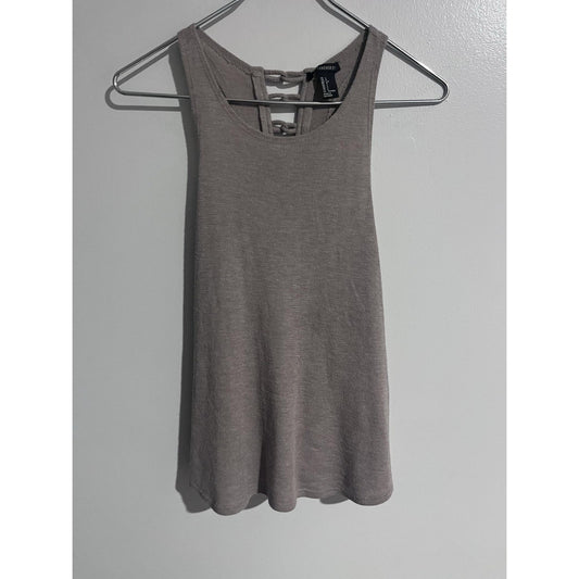 FOREVER 21 Dress Womens L Gray Tank Dress Short Strappy Round Neck Casual