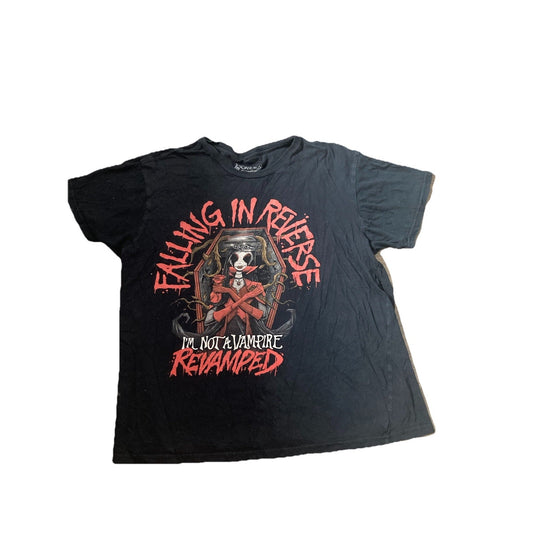 Falling In Reverse T-Shirt Band L Vampire Ronnie Radke Post Hardcore Emo Goth