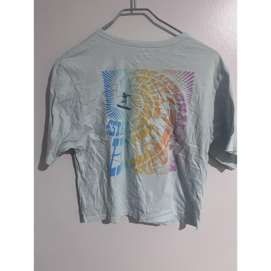 Hurley Shirt Mens S Green Short Sleeve Surfer Graphic Crew Neck Cotton Tagless