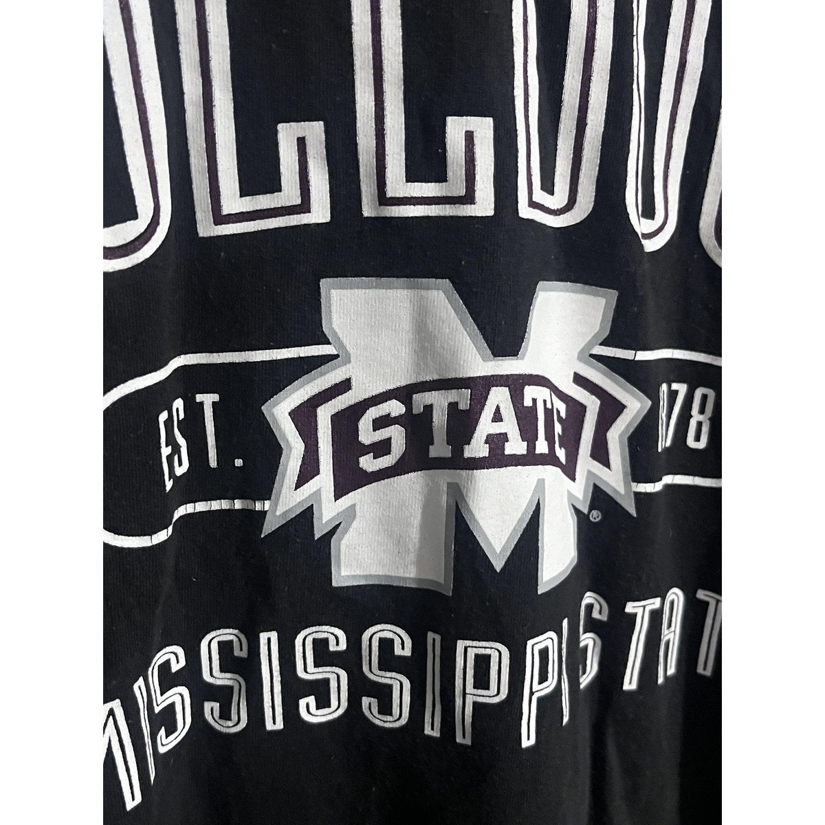 Champion Shirt Mens XL Black Short Sleeve Bulldogs Mississippi State Crew Neck