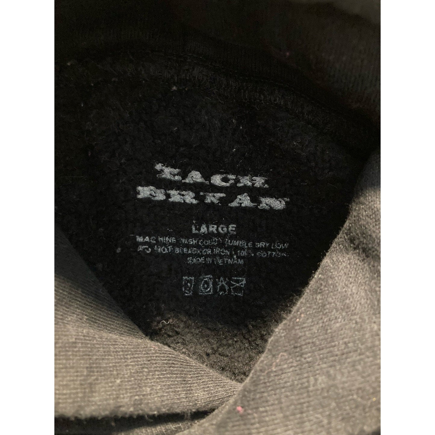 Zach Bryan Hoodie Sweatshirt Mens L Black Quittin Time Tour 24 Fleece