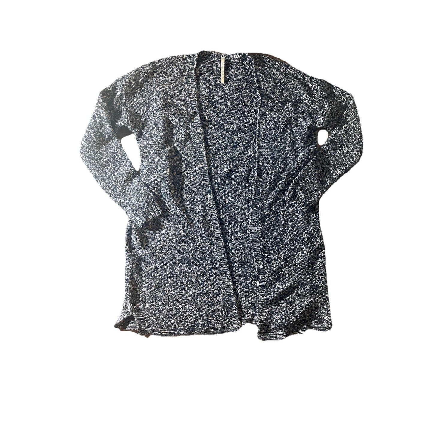Leo & Nicole Open Cardigan Sweater Knit Black And White Size Large Chic