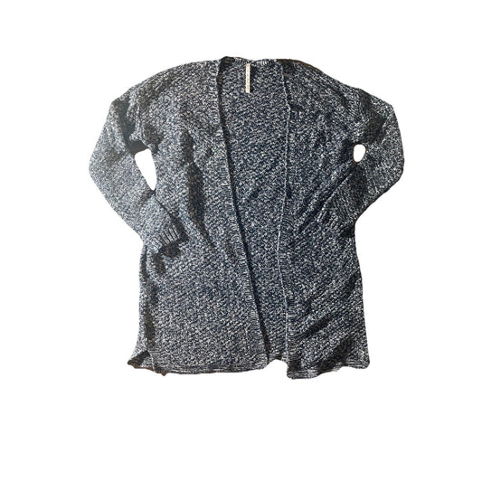 Leo & Nicole Open Cardigan Sweater Knit Black And White Size Large Chic