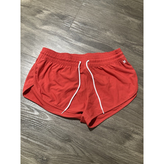 Hurley Phantom Solid Board Logo Shorts Beach Cover Up Red Women's Size Medium
