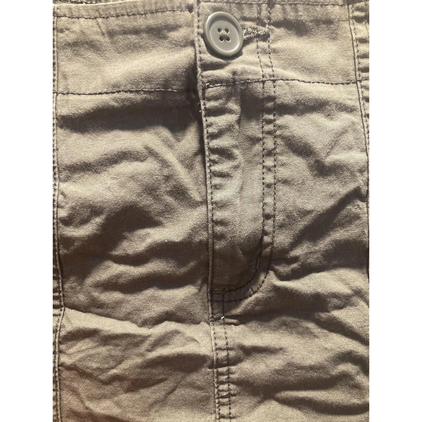 Wild Fable Skirt Womens M Green Solid Cargo Short Twill Pockets Elastic Waist