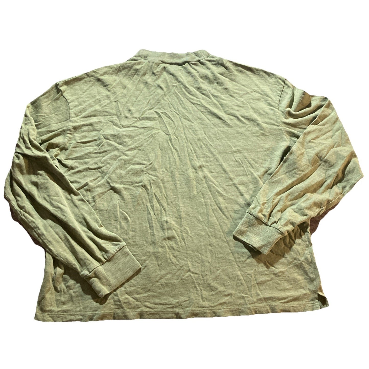 Madewell Shirt Adult L Green Solid Adult Long Sleeve Crew Neck Pocket Tee