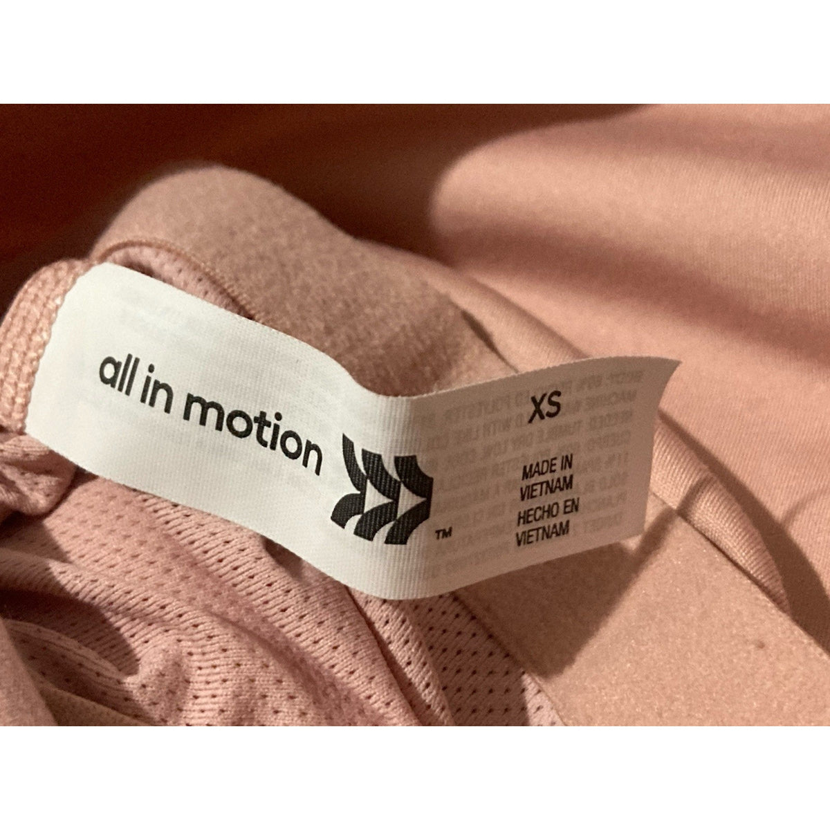 All in Motion Women's Pad Light Support Thick Strap Crop Sports Bra Size XS Pink