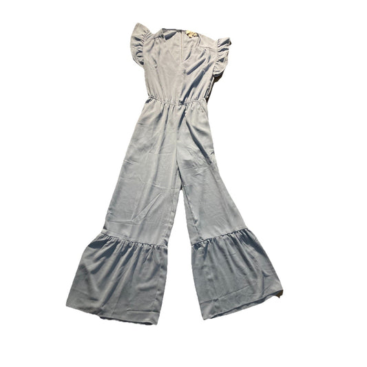 Chic Boho Monteau Los Angeles Jumpsuit Bell Bottom Flare Blue Keyhole Women’s M