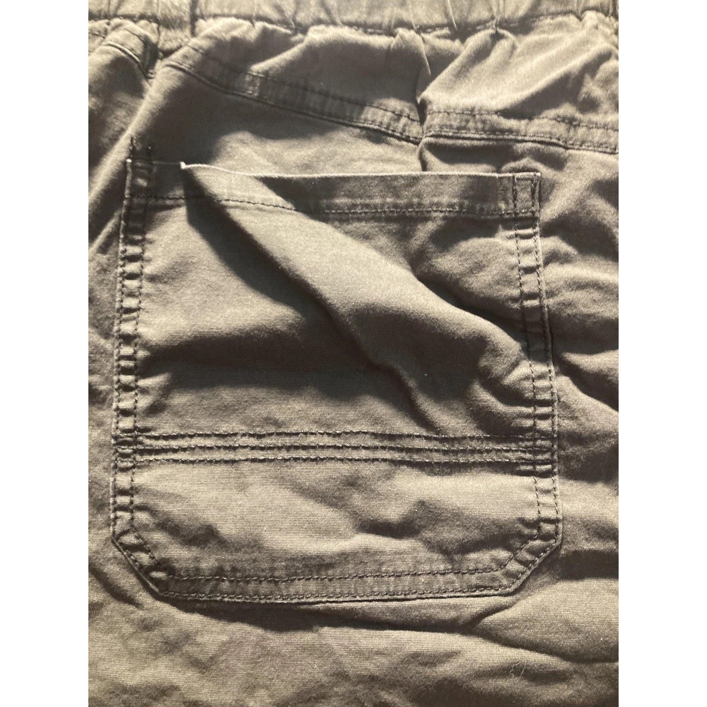 Wild Fable Skirt Womens M Green Solid Cargo Short Twill Pockets Elastic Waist