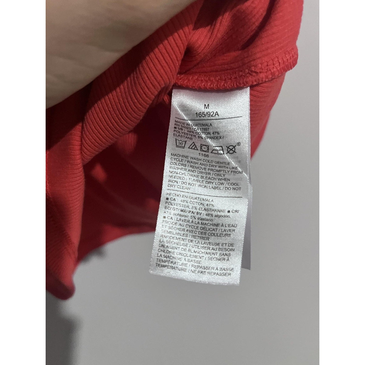 Old Navy Tank Womens M Red Ribbed Knit Slim Crew Neck Stretch Casual Summer