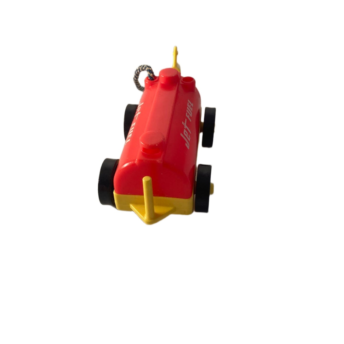 Vintage Fisher Price Little People Red Yellow Airport Jet Fuel Gas Tank Car