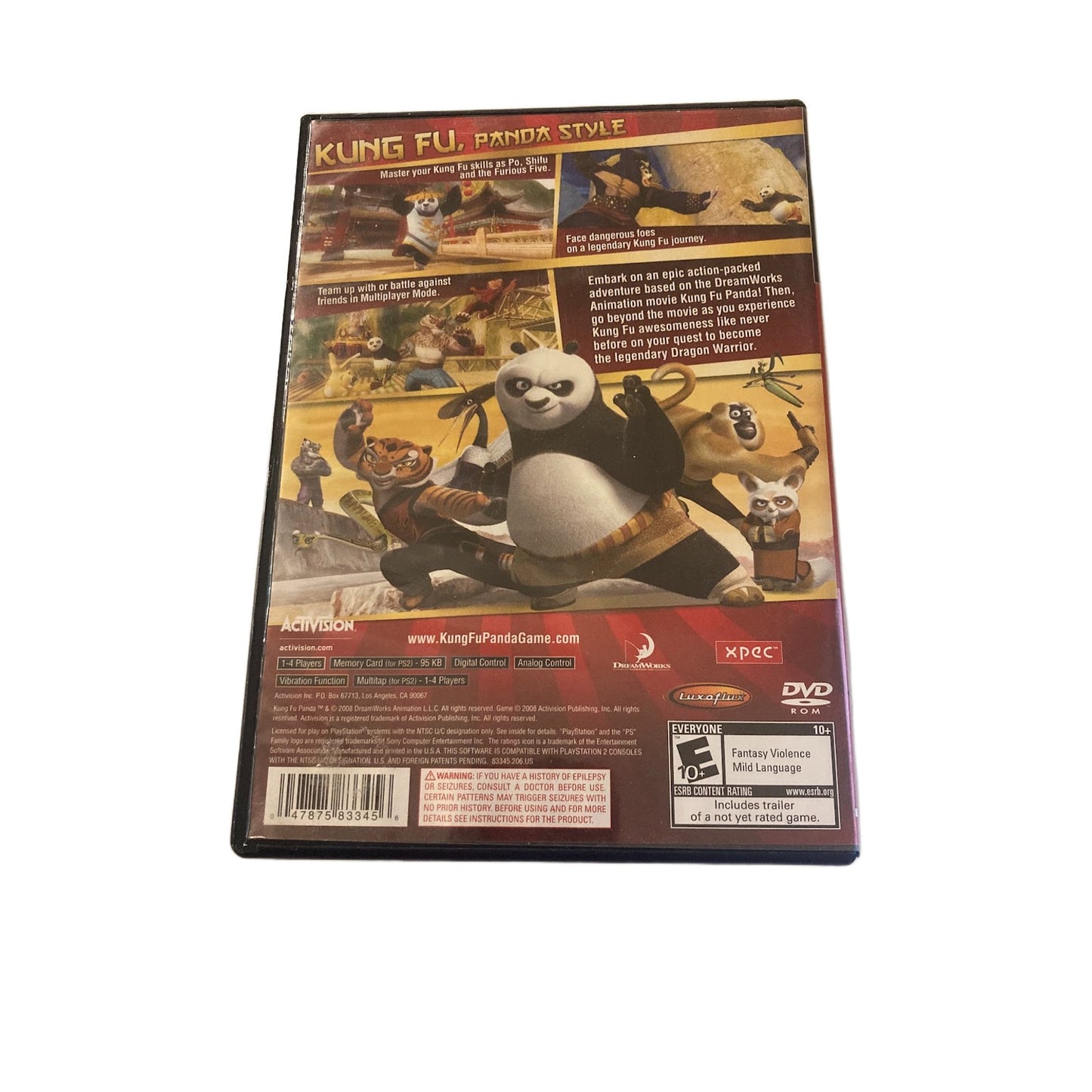 Kung Fu Panda Sony PlayStation 2 PS2 Video Game With Manual CIB Tested