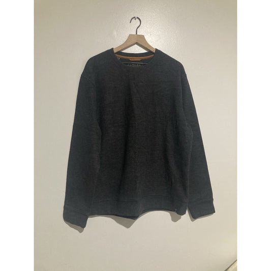 Jachs New York Men's Wool Blend Soft Crewneck Charcoal Logo Size XL