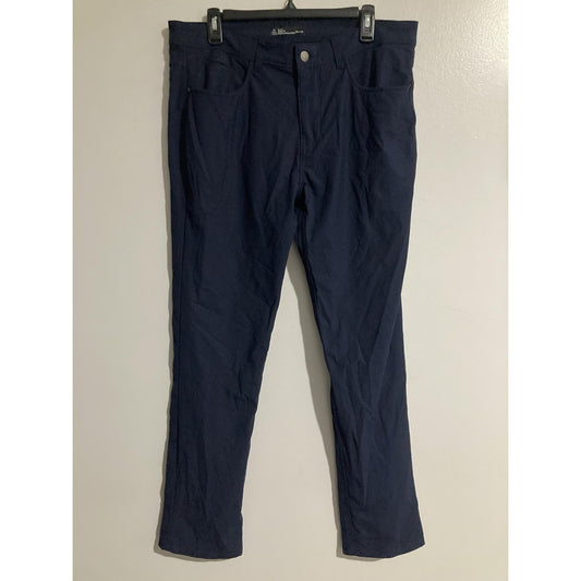 Member's Mark Pants Mens 36x30 Blue Chino Slim Fit Performance Pockets