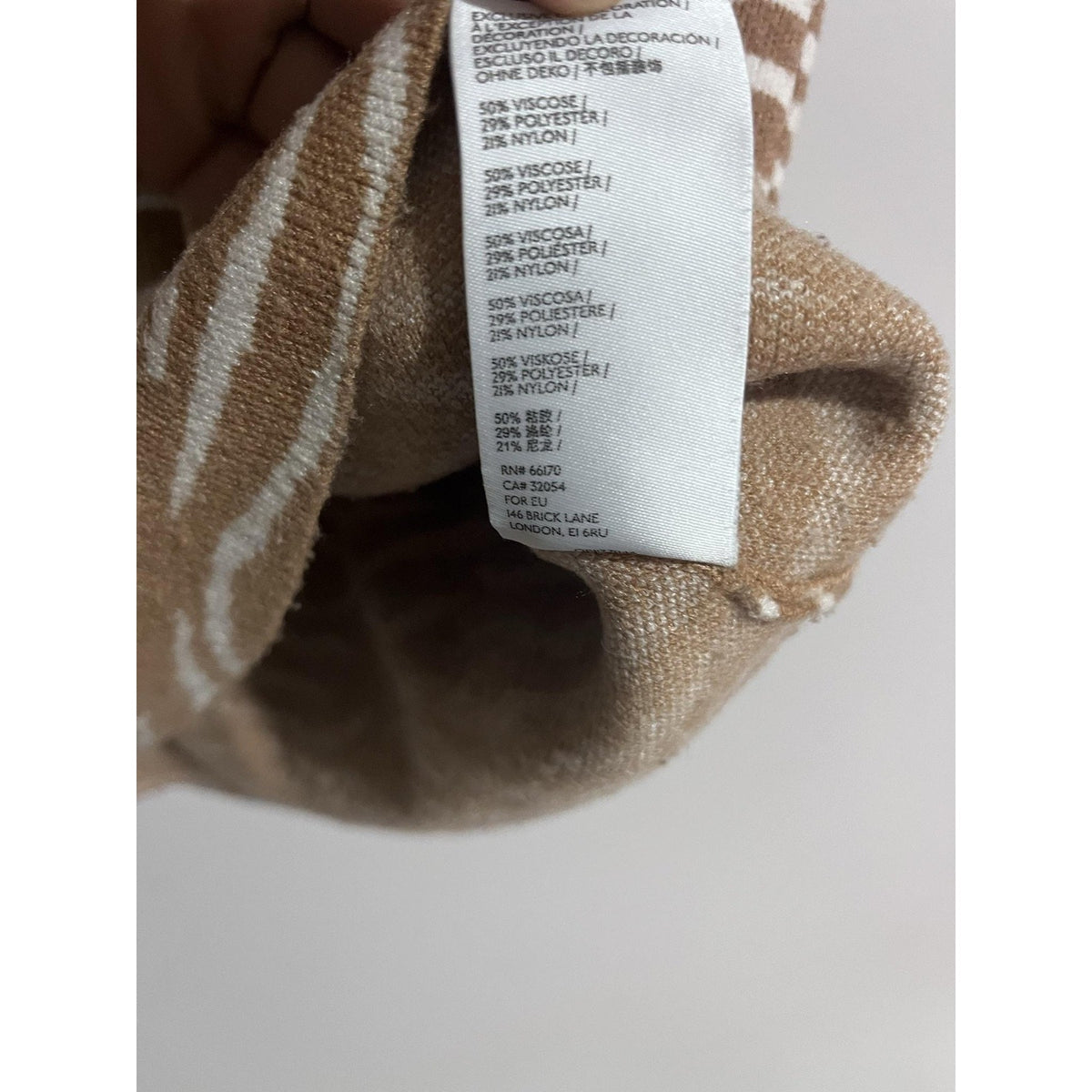 By ANTHROPOLOGIE Sweater Womens S Brown Animal Print Crew Neck Pullover
