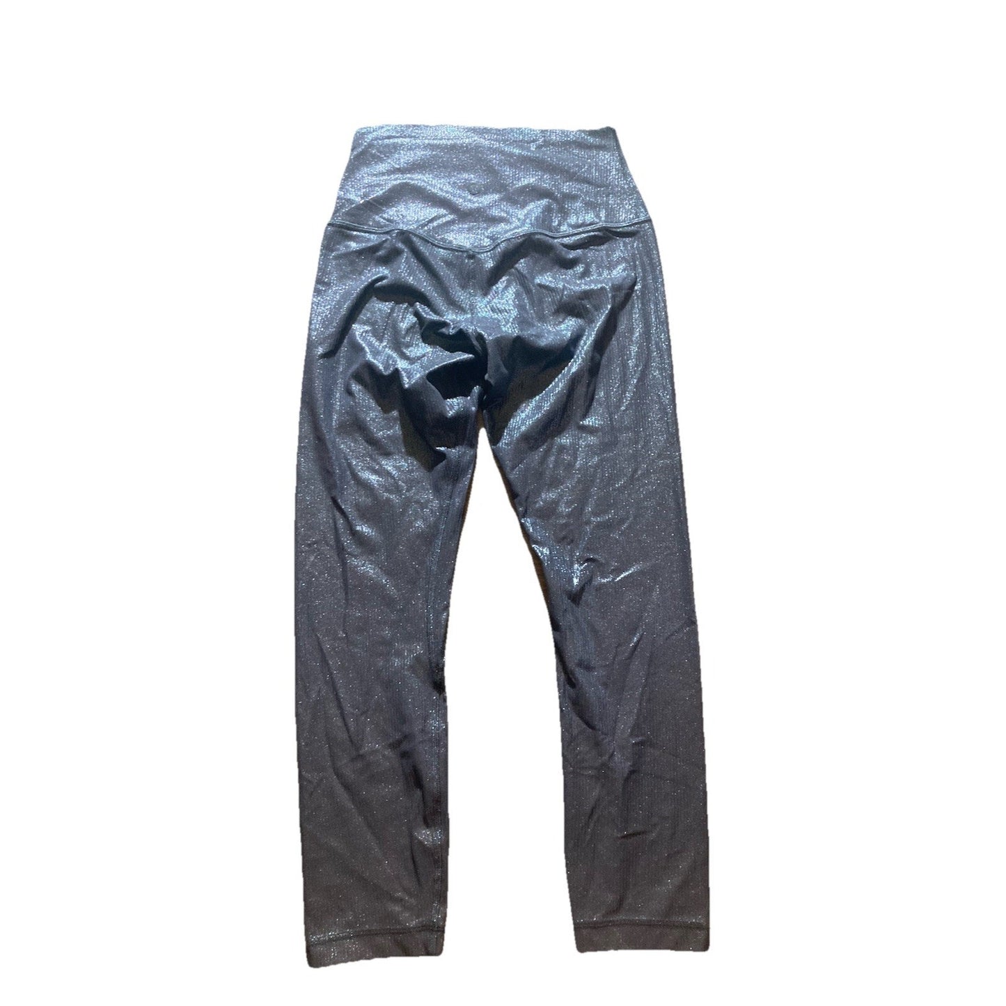 Lululemon Align HR Ribbed 30” Shine Radiate Foil Print Black Night Size 4