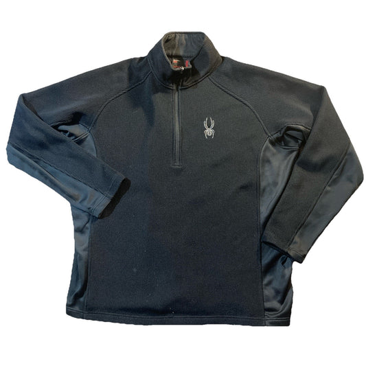 Spyder Athleisure Black Outbound Fleece Lined Quarter Zip Pullover Mens XXL