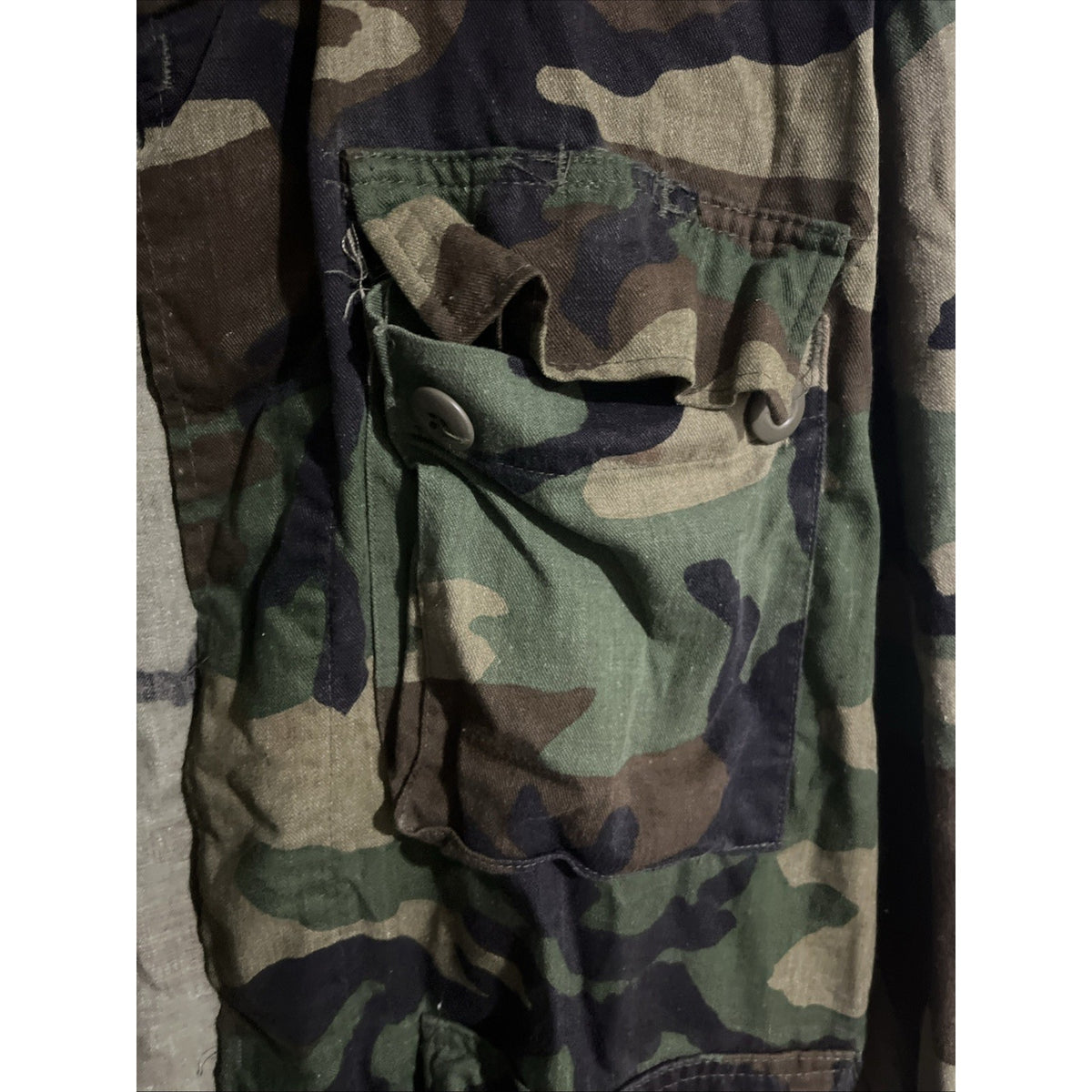 US Military Woodland BDU Combat Coat Jacket Medium Regular Ripstop Selma USA